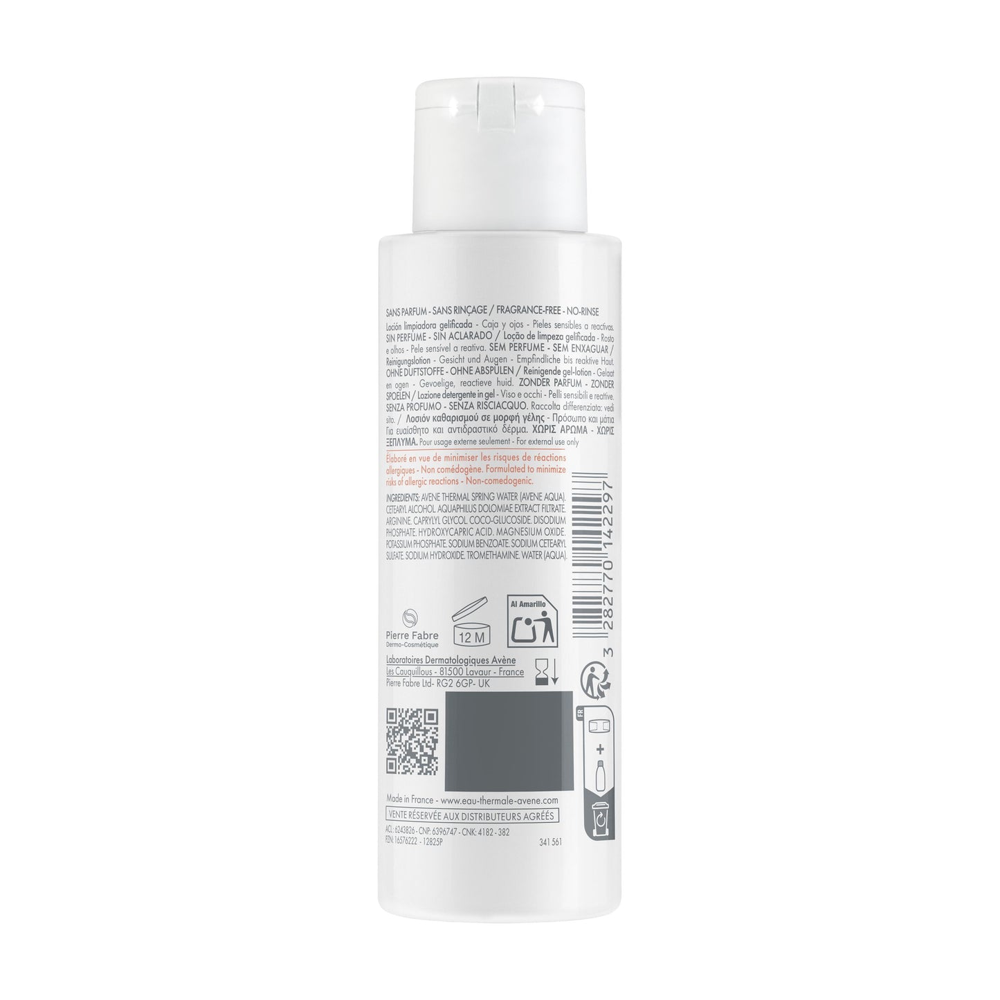 Avene Lotion nettoyante gélifiée Tolérance 100 ml