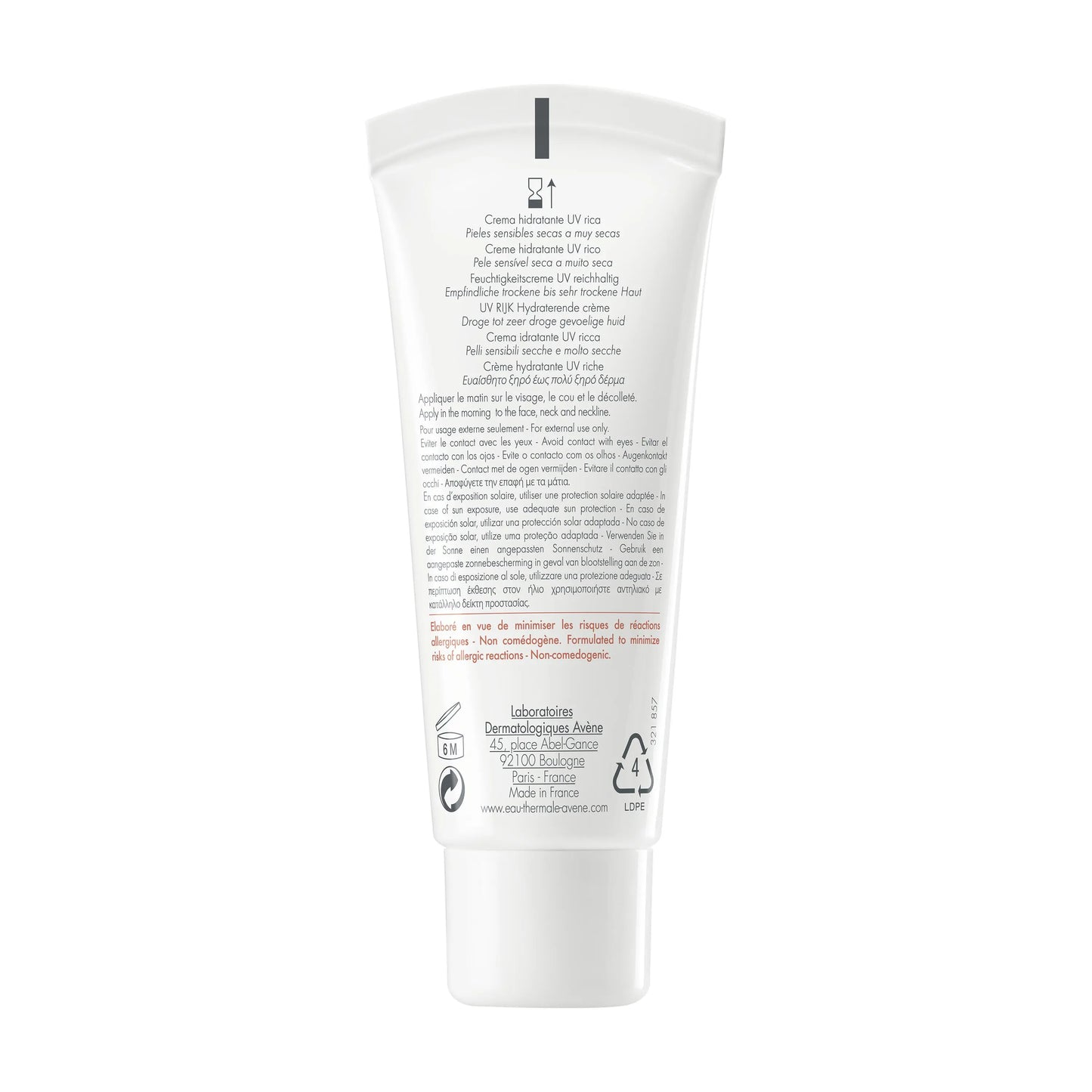 Avène Hydrance Optimale Riche UV 40ml – Hydratation Longue Durée