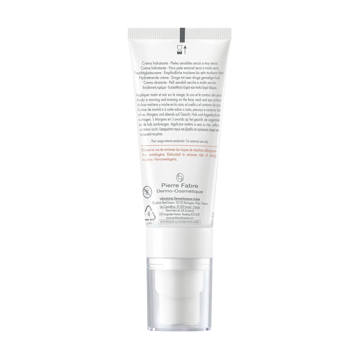 Avène Tolérance Hydra 10 Crème 40ml – Hydratation Naturelle & Douceur