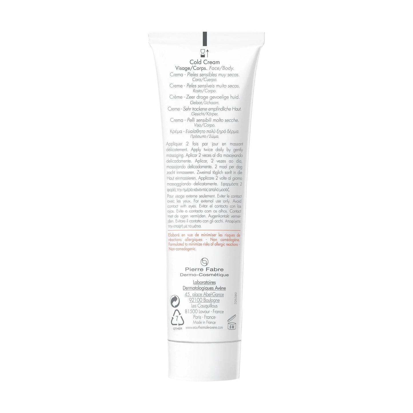 Avène Cold Cream Eau Thermale 100ml – Apaisante & Anti-irritations