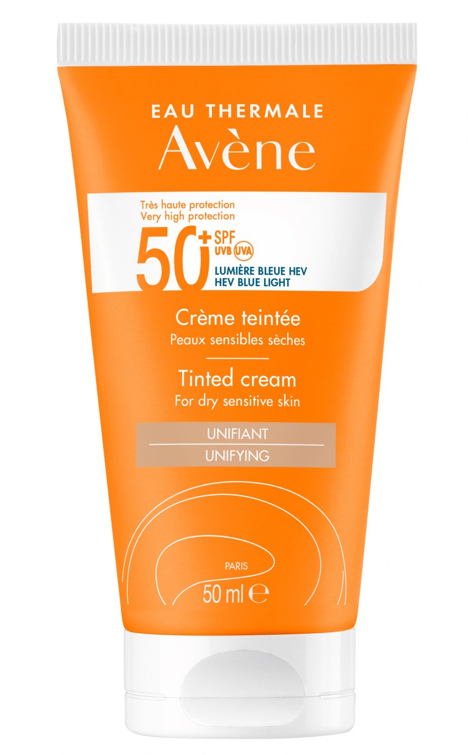 Avène Crème Solaire teinte Très Haute Protection SPF 50+ 50ml – Peaux Sensibles