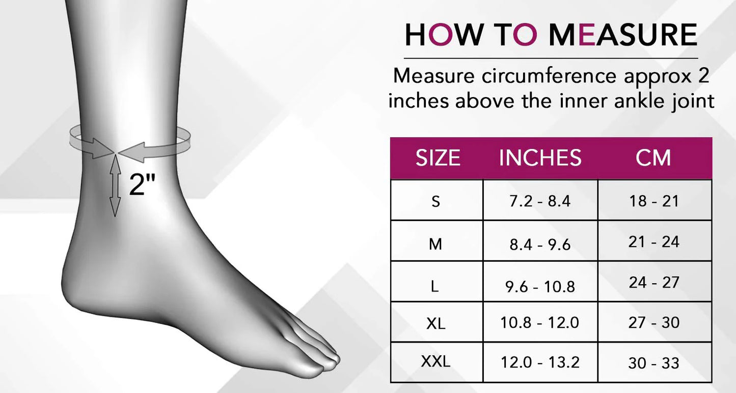 Tynor Chevillère Comfeel D25 – Ankle Comfeel 4-Way Elastic pour Soutien et Confort