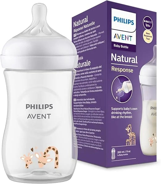 AVENT BIBERON NATURAL 3.0 TEAT 1M+ 260ML DECO GIRAFFE