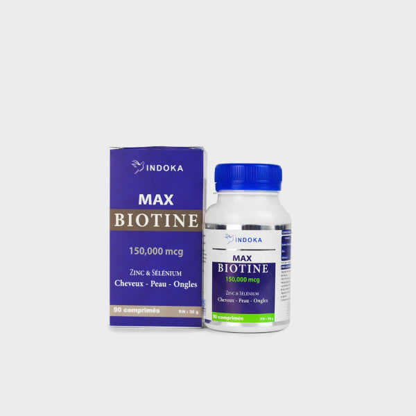 INDOKA MAX BIOTINE 150 000 MCG 90 COMPRIMES