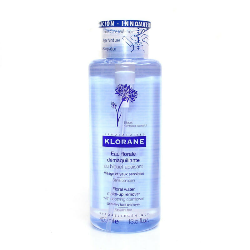 Klorane Bleu Eau Florale Démaquillante 100ml – Nettoyage Doux Peaux Sensibles
