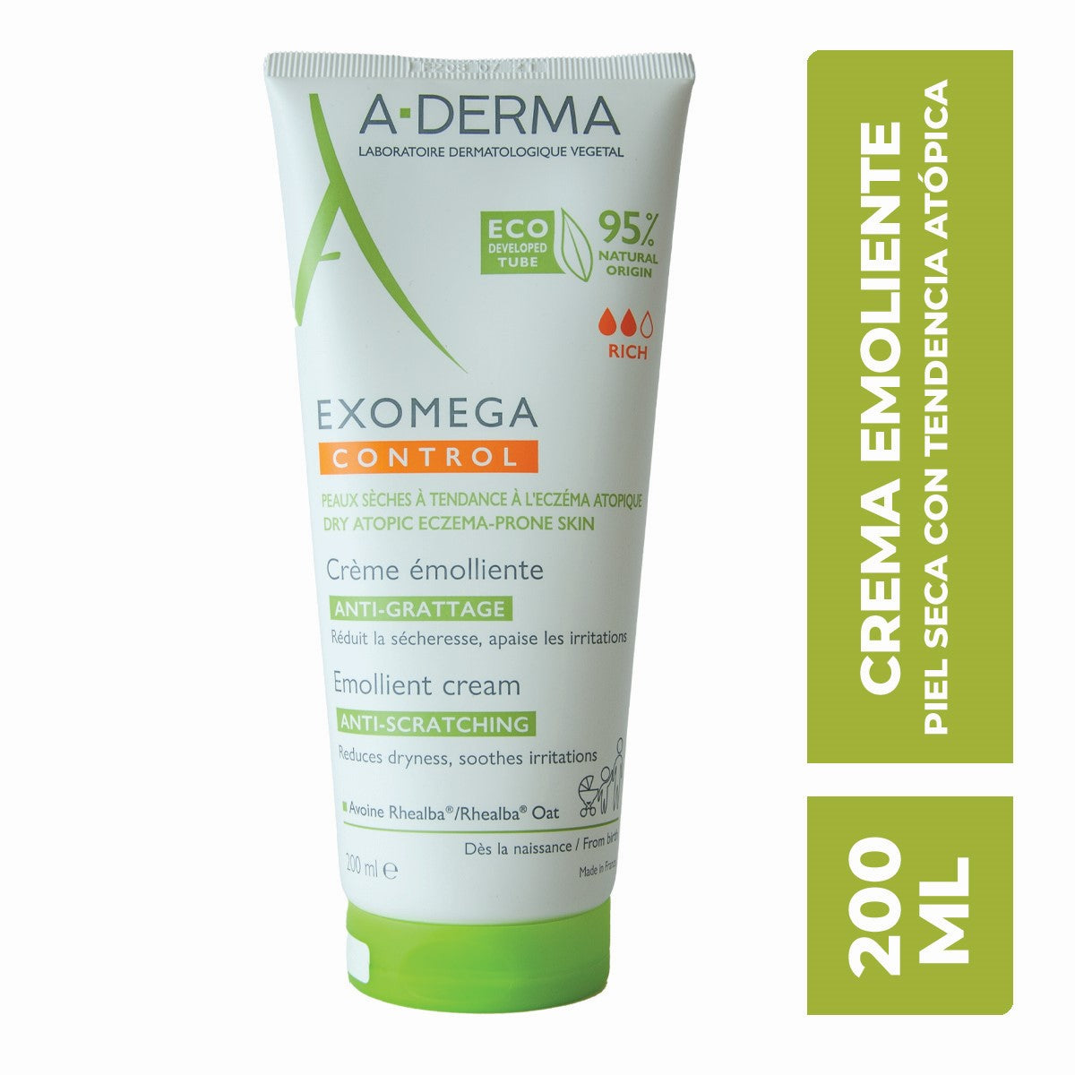 A-Derma Exomega Control Crème 200ml – Hydratation & Apaisement Peaux Sèches
