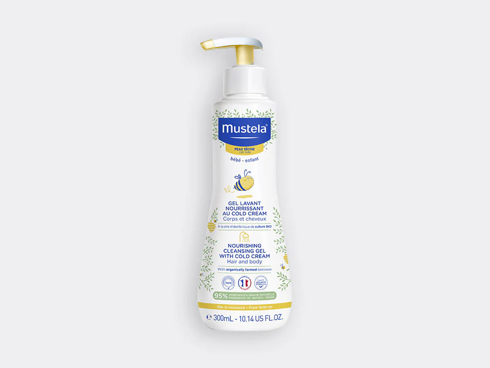 MUSTELA Gel lavant nourrissant au Cold Cream à la cire d'abeille BIO 300ML