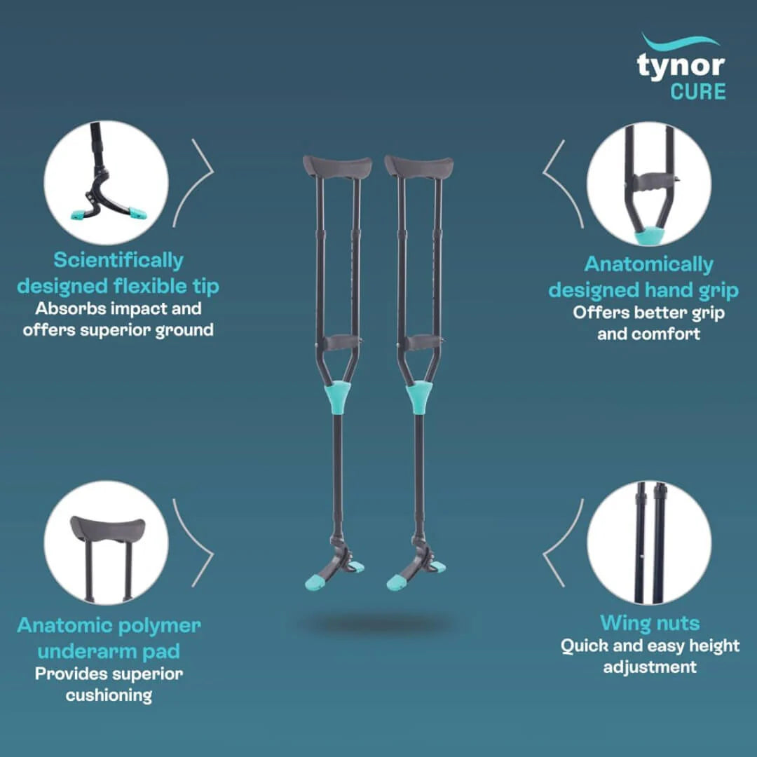 Tynor Béquille Axillaire Skipper L49 – Durable et Ajustable