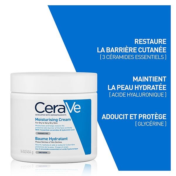 CeraVe Baume Hydratant 473ml – Peaux Très Sèches à Atopiques