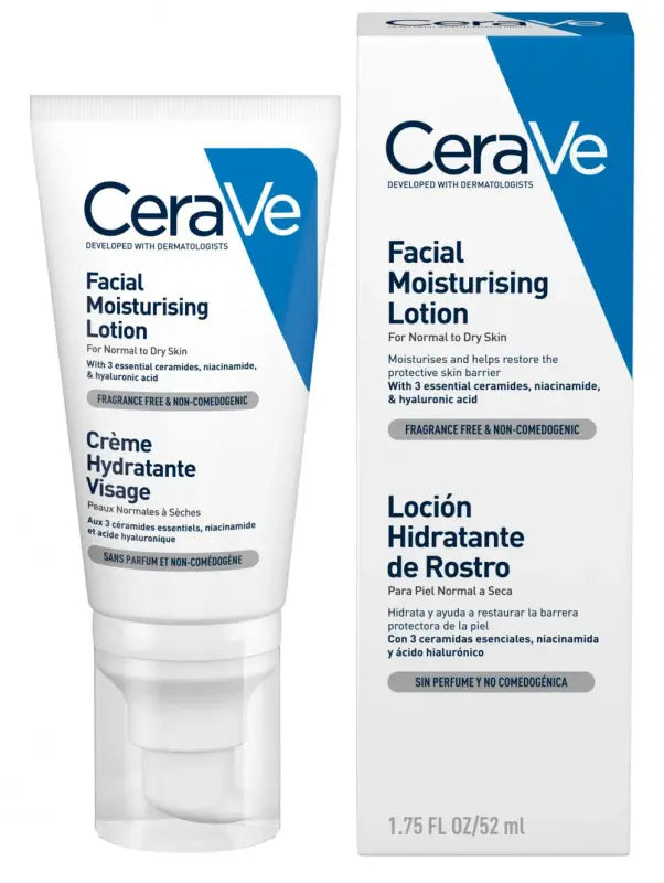 CeraVe Crème Hydratante Visage – Peaux Normales à Sèches