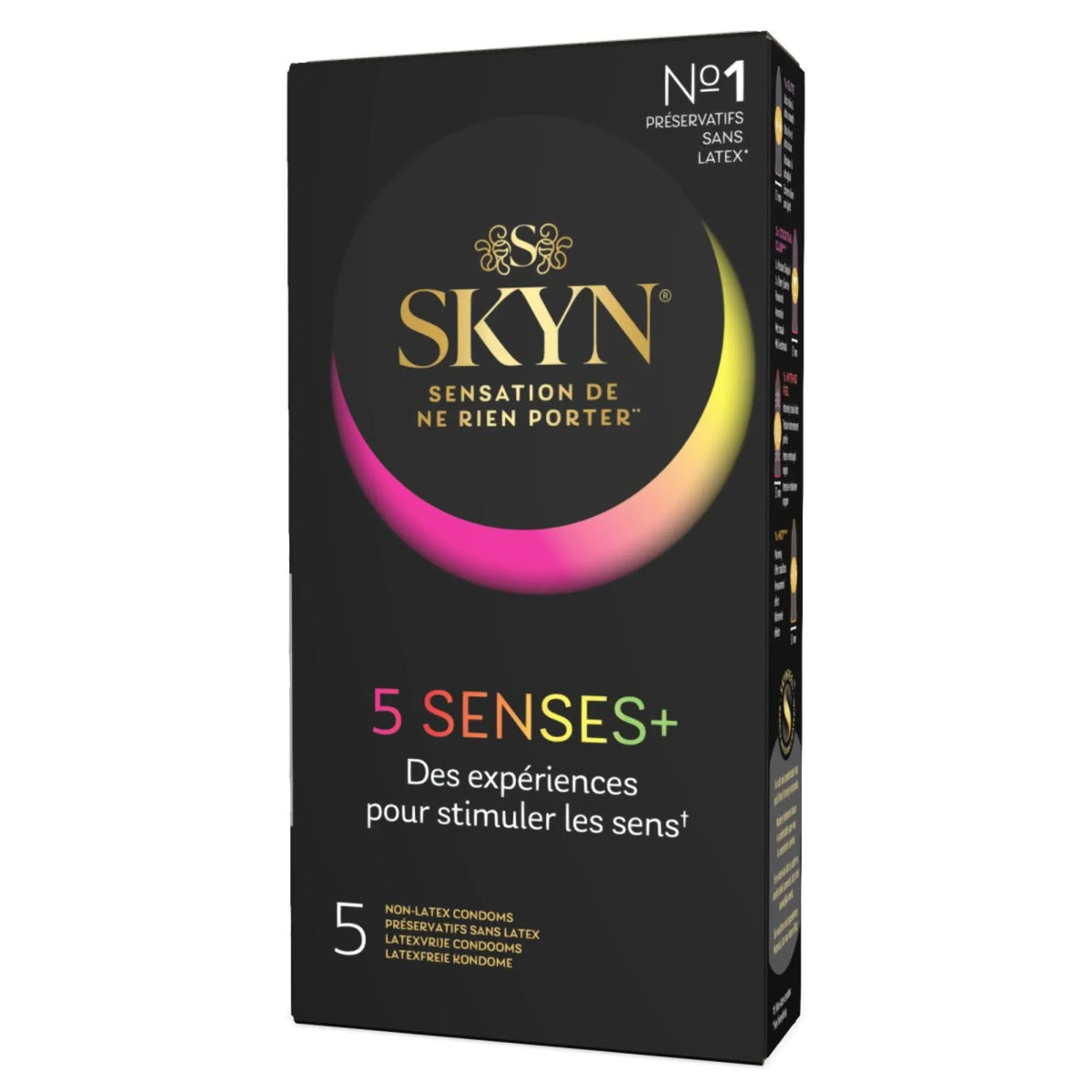 SKYN Préservatifs 5 SENS Sans Latex Boîte de 5