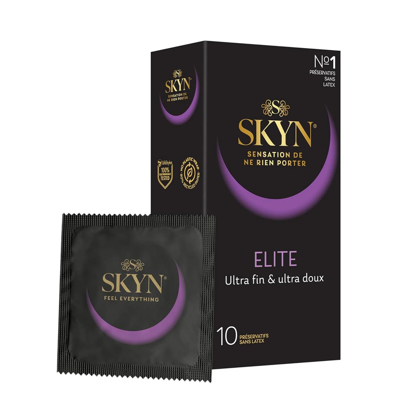 SKYN Elite Préservatifs Ultra Fine & Ultra Doux Sans Latex – Boîte de 10