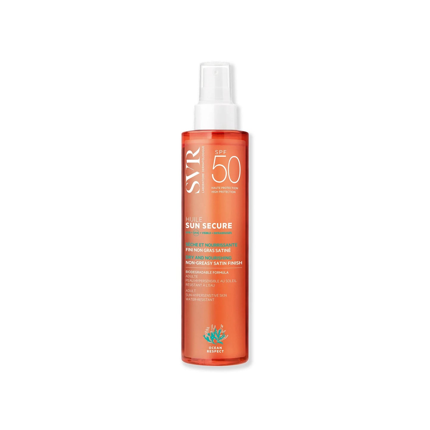 SVR Sun Secure Huile Sèche SPF50 200 ml – Protection et Bronzage