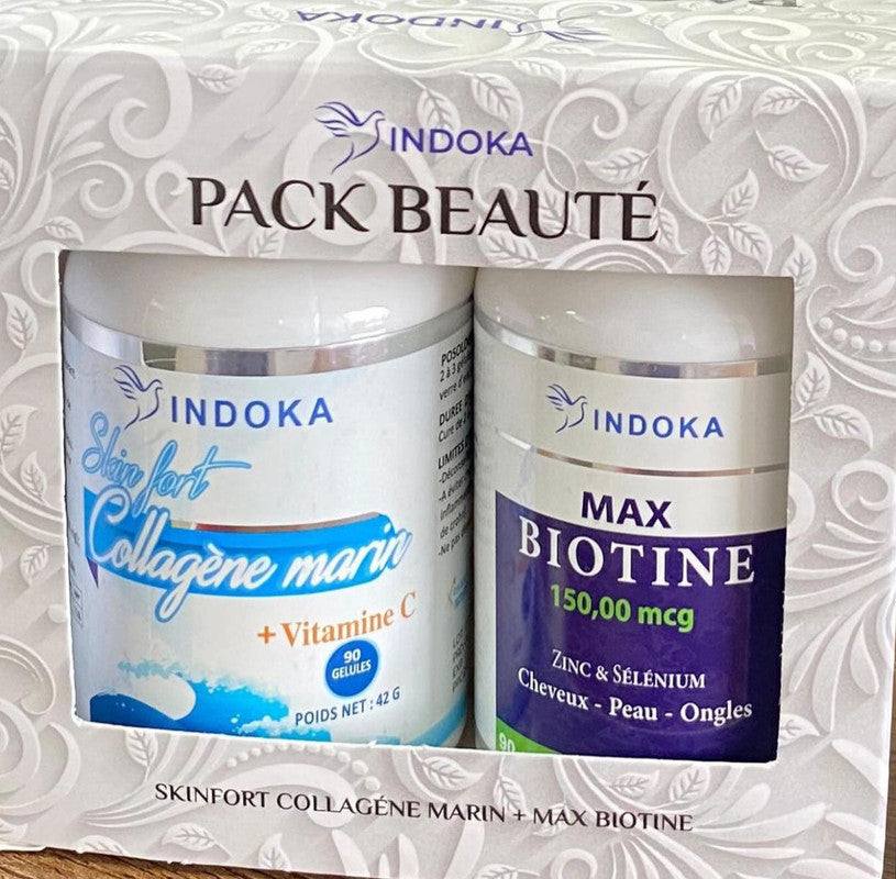 INDOKA PACK BEAUTE COLLAGÈNE + MAX BIOTINE