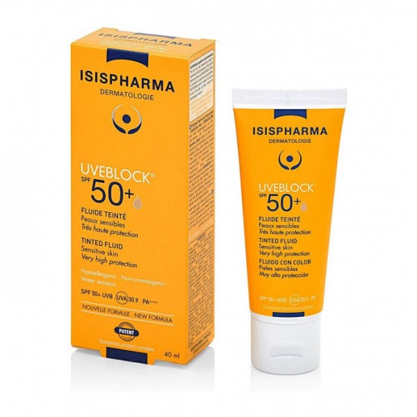 ISISPHARMA Uveblock 50 Dry Touch Teinte Claire – Crème solaire SPF50+ teint clair