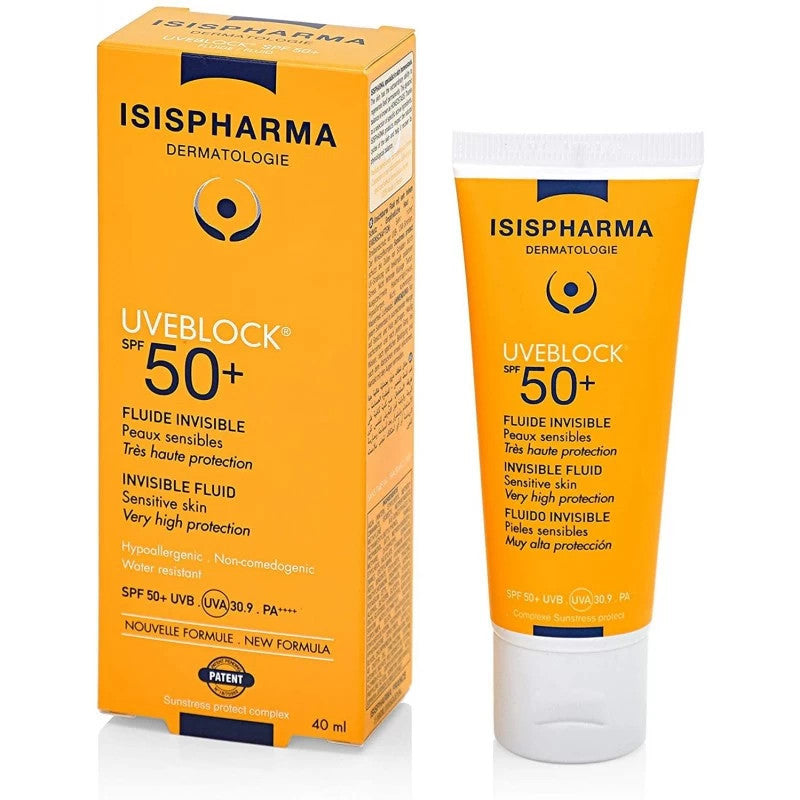 ISISPHARMA Uveblock 50+ Invisible – Écran solaire visage SPF50+