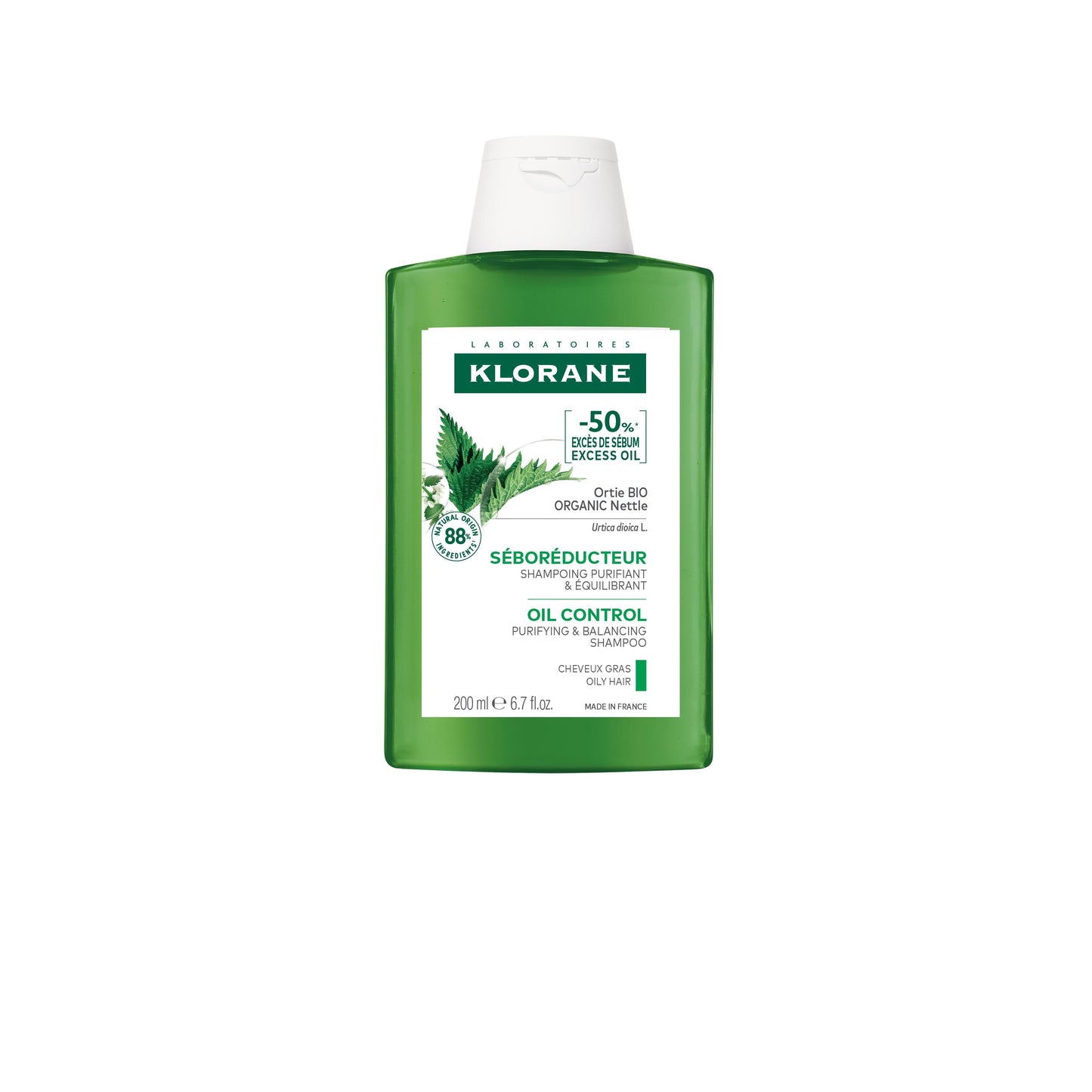 Klorane Shampooing Ortie Blanche 200ml – Fortifiant & Apaisant