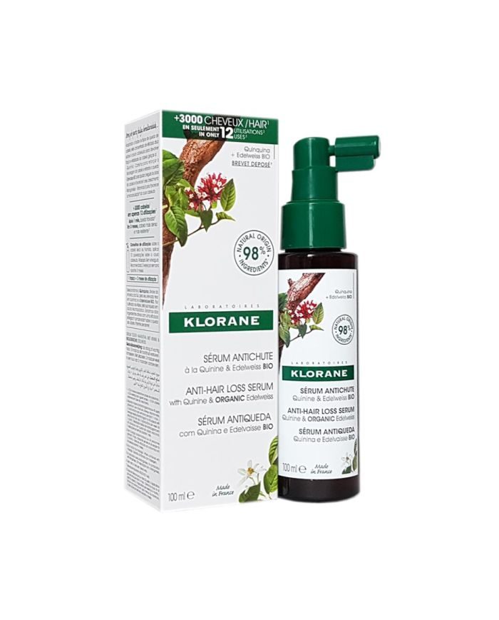 Klorane Sérum Antichute Quinine Bio 100ml – Fortifiant & Stimulateur de Croissance