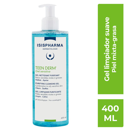 ISISPHARMA Teen Derm Gel Sensitive 400ml – Gel doux peau sensible