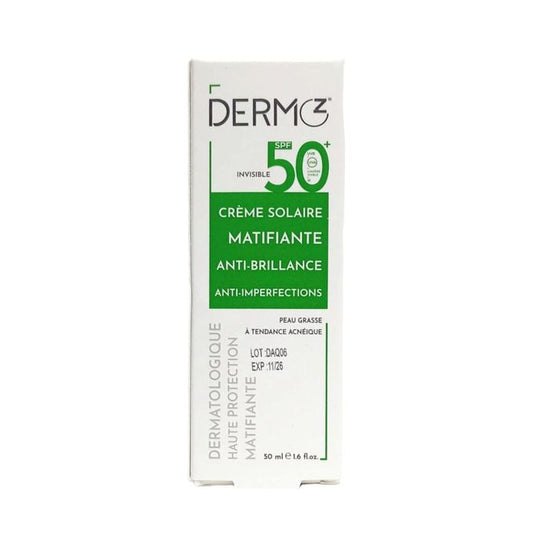 DERMOZ CREME SOLAIRE MATIFIANTE ANTI-BRILLANCE 50ML