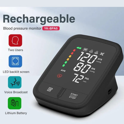 Kareu Tensiomètre Électronique – Rechargeable par Batterie USB