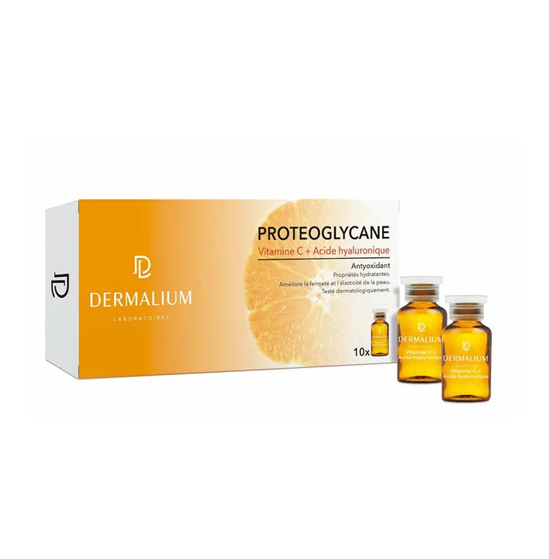 DERMALIUM Vitamine C + Acide Hyaluronique Ampoules 10x2 – Éclat & Anti-Âge