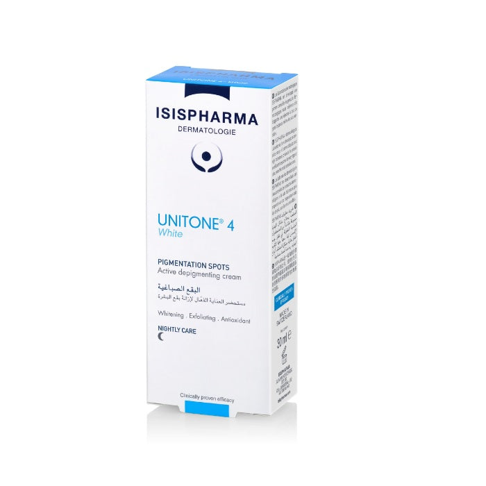ISISPHARMA Pack Unitone 4 White Crème + UVB 30 Dry Touch Invisible – Soin éclat & solaire