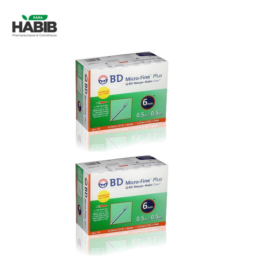 Bd micro fine plus seringue à insuline 0.5ml X2