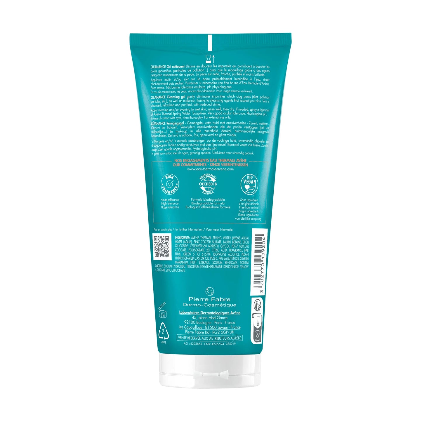 Avène Cleanance Gel Nettoyant – Purifiant Peaux Grasses & Acnéiques