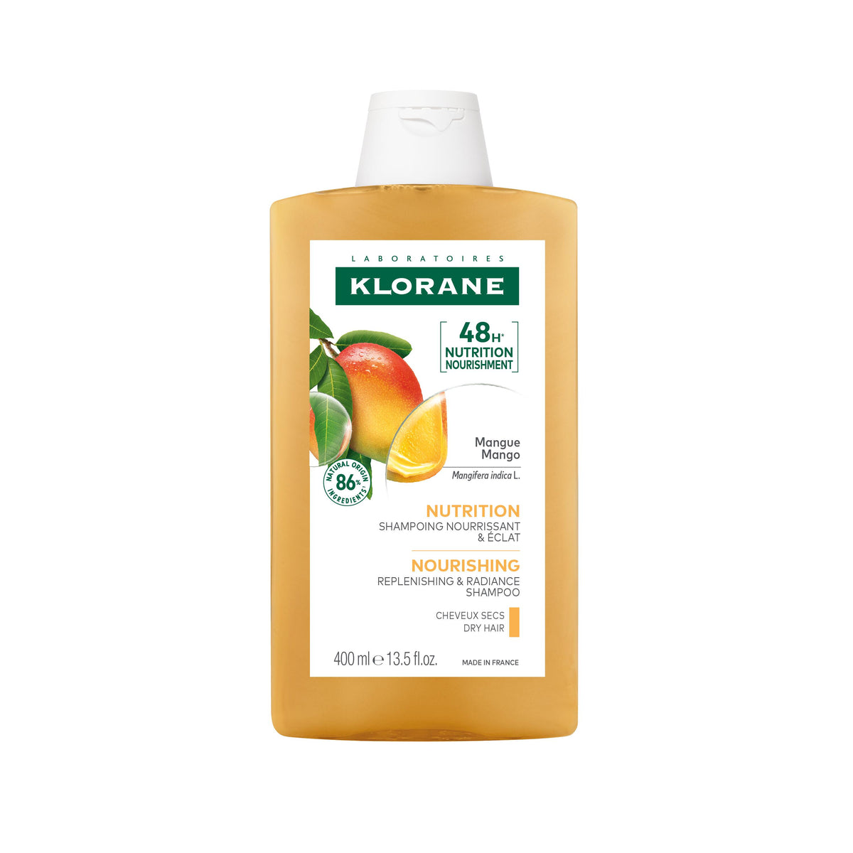 Klorane Shampooing Mangue 400ml – Hydratant & Brillance
