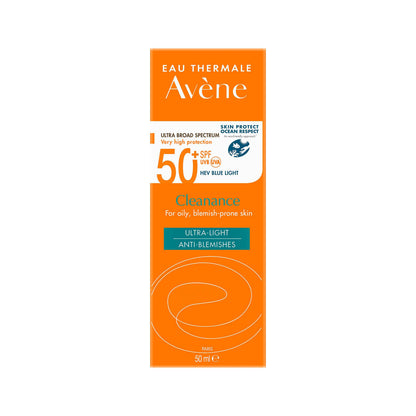 Avène Cleanance Solaire SPF 50+ 50ml – Haute Protection Peaux Grasses