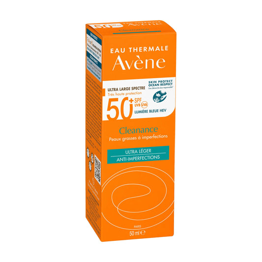 Avène Cleanance Solaire SPF 50+ 50ml – Haute Protection Peaux Grasses