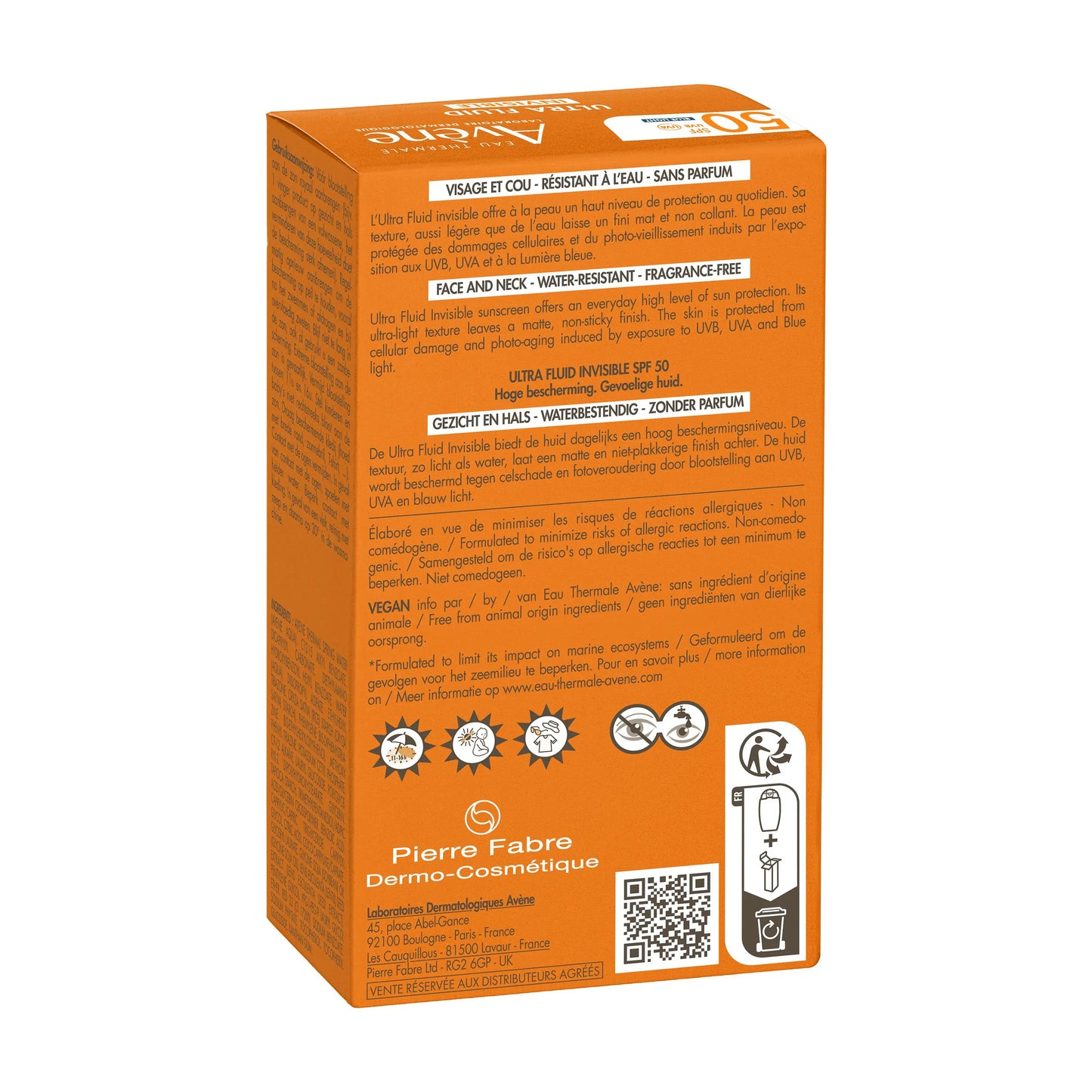 Avène écran Ultra Fluid Invisible SPF50+ 50 ml