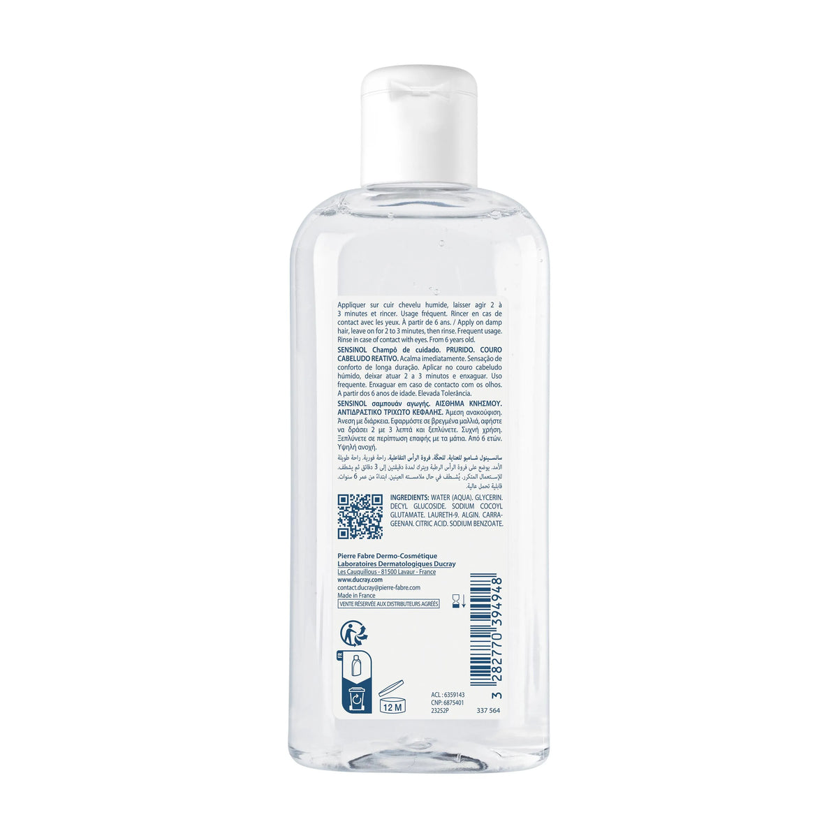 Ducray Sensinol Shampooing Traitant Démangeaisons Cuirs Chevelus Réactifs 200 ml