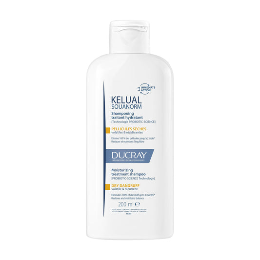 Ducray Squanorm Shampooing Traitant Hydratant Pellicules Sèches 200 ml