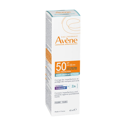 Avène Fluide Anti-Imperfections SPF50+ 40ml | Protection Solaire Peaux Grasses