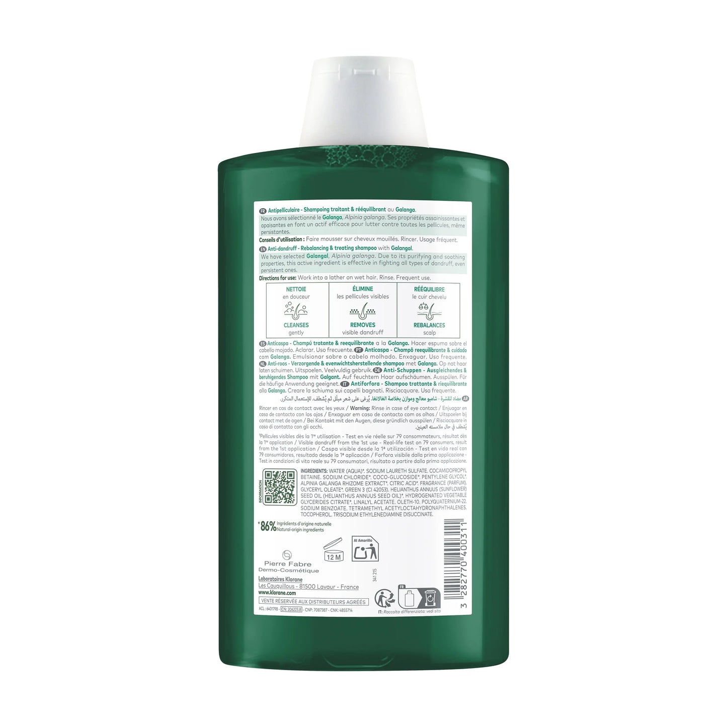Klorane Antipelliculaire Shampoing Traitant et Rééquilibrant 200ml / 400ml