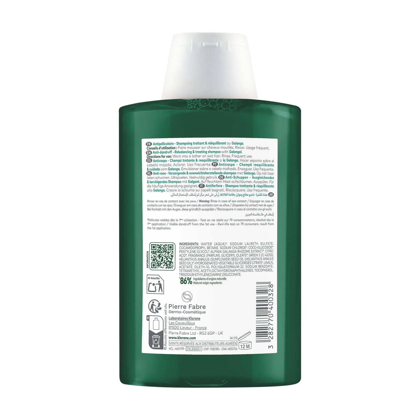 Klorane Antipelliculaire Shampoing Traitant et Rééquilibrant 200ml / 400ml