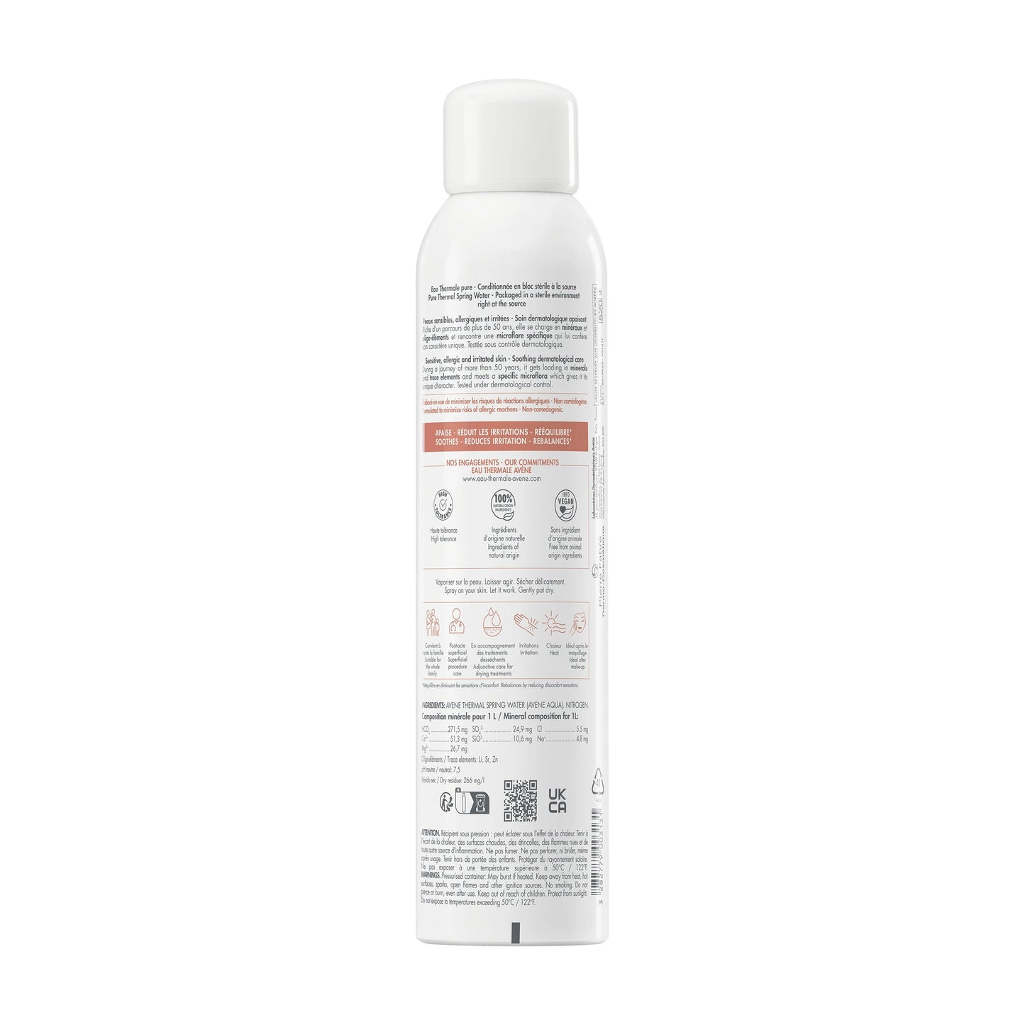 Avène Eau Thermale 300ml – Spray Apaisant Peaux Sensibles