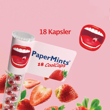 PAPERMINTS Cool Caps Fraise 18 Unités