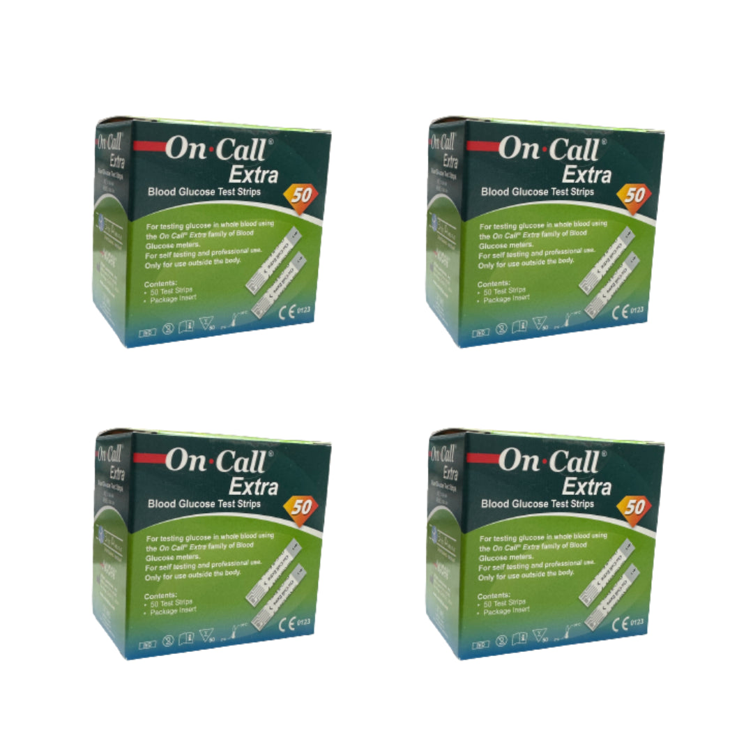 ON CALL EXTRA BANDELETTES DE GLYCEMIE PACK X4