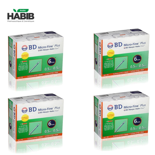 Bd micro fine plus seringue à insuline 0.5ml X4