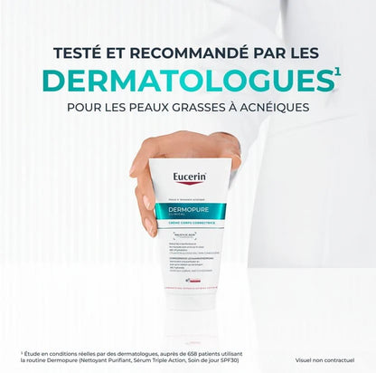 Eucerin DermoPurifyer Crème Corps Triple Action 200ml – Anti-Imperfections & Hydratation