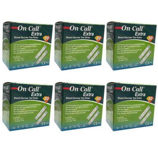 ON CALL EXTRA BANDELETTES DE GLYCEMIE PACK X6
