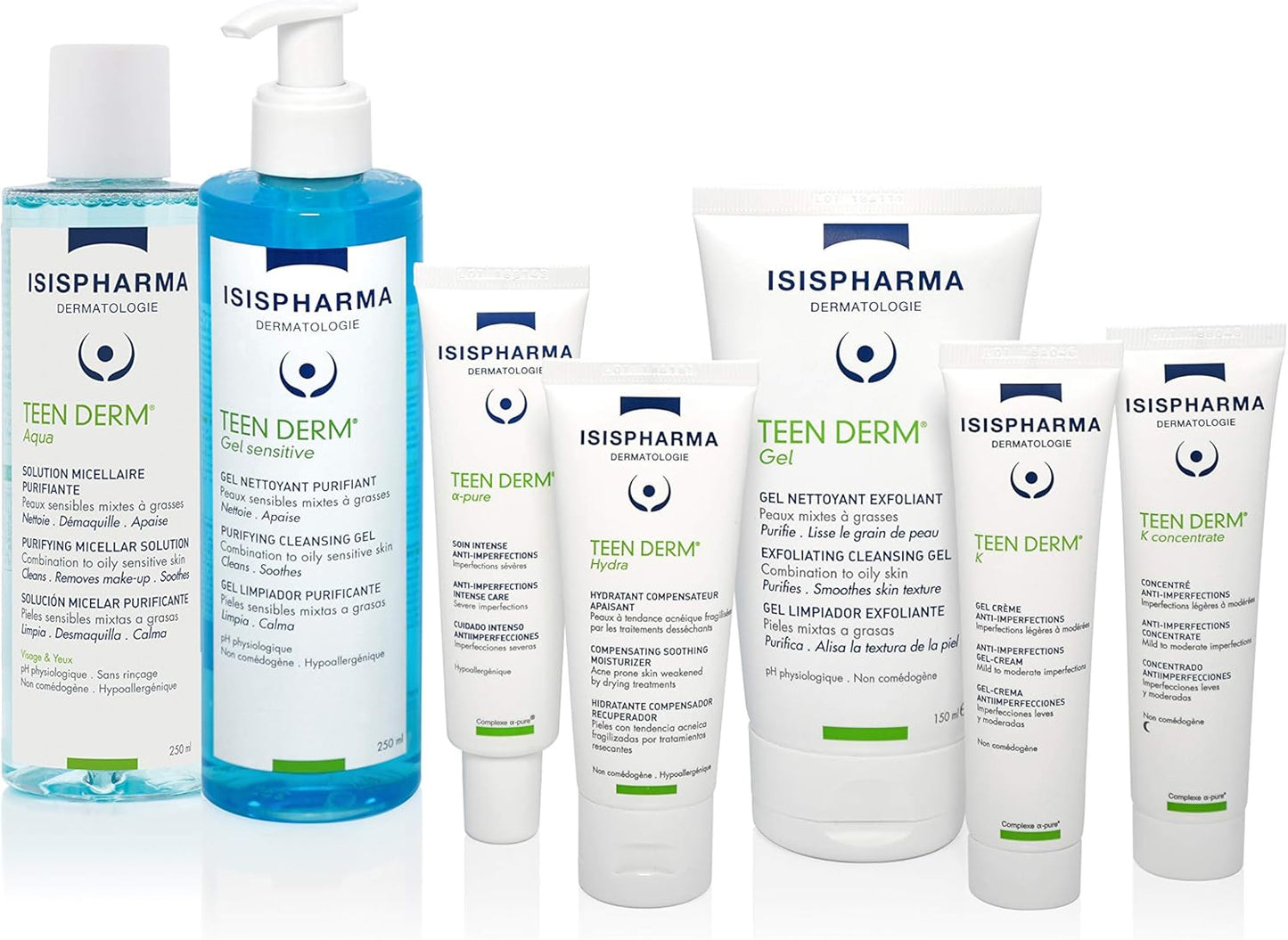 ISISPHARMA Teen Derm Aqua 250ml – Eau nettoyante purifiante