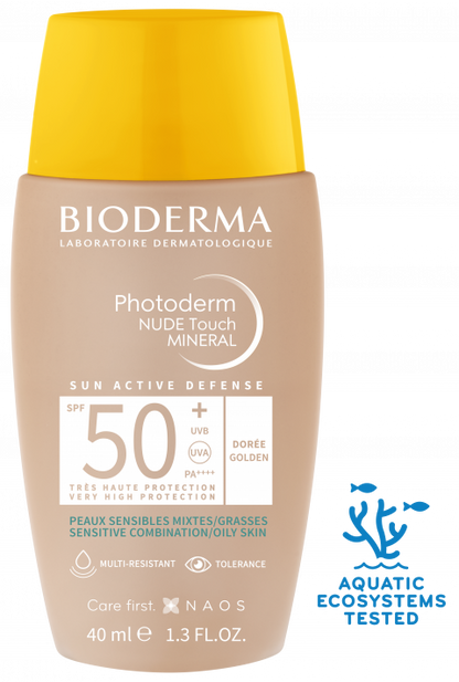 Bioderma Photoderm Nude Touch SPF50+ Doré 40 ml – Teint Lumineux