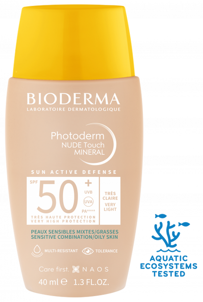Bioderma Photoderm Nude Touch SPF50+ Très Claire 40 ml – Peaux Claires & Sensibles