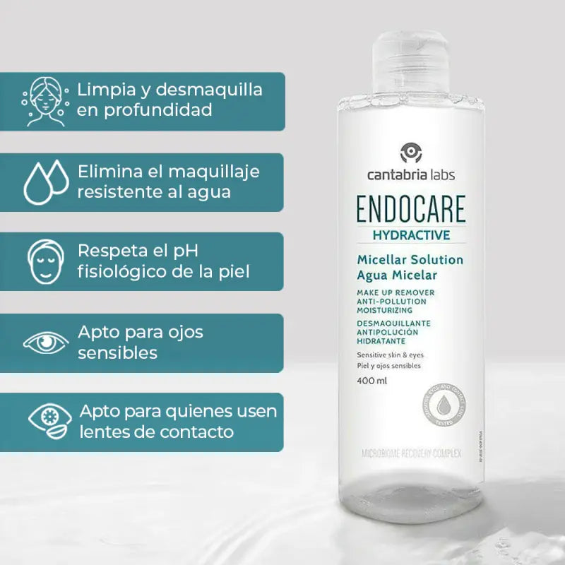 Endocare Hydractive Agua Micelar 400ml – Démaquillant Doux & Frais