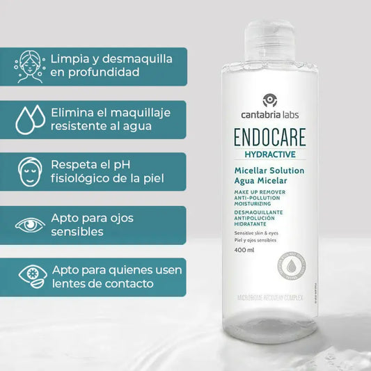 Endocare Hydractive Agua Micelar 400ml – Démaquillant Doux & Frais