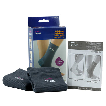 Tynor Chevillère Comfeel D25 – Ankle Comfeel 4-Way Elastic pour Soutien et Confort